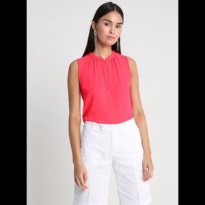Banana Republic Neon Pink Sleeveless Blouse